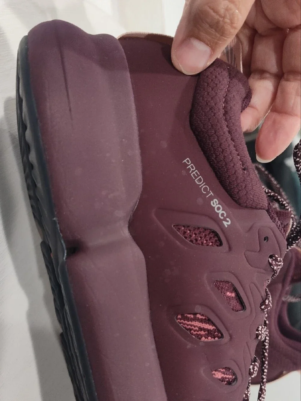 Salomon Predict SOC 2  Burgundy/Plum Knit Athletic Sneakers Size 8.5